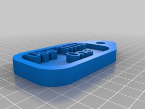 il mio utilizzo di una sola chiave bagagli quant'altro tag famiglia personalizzato 3d print model - Mito3D