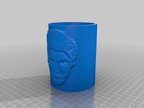 hoff de la copa cocina comedor david hasselhoff taza phototomesh ransen 3d print model - Mito3D