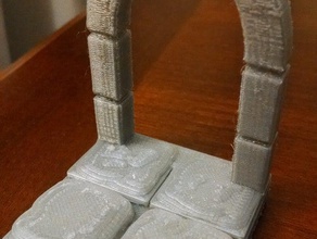 stone dungeon floor arched doorway openforge compatible toy game accessories dnd tiles dungeons dragons miniatures pathfinder rpg tabletop terrain 3d print model - Mito3D