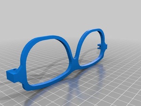 óculos os acessórios cristal duras gafas simples 3d print model - Mito3D