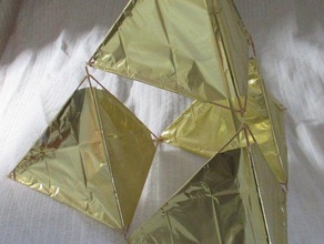 tetraedron kite kit mecánica los juguetes openscad 3d print model - Mito3D