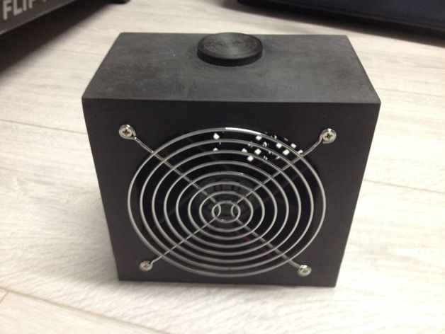 diy fan 3d printed enclosure custom motor 3D print model - Mito3D