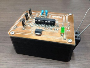 remoto activado broma cuadro la electrónica Impreso en 3d placa de circuito cnc diy el mando a distancia surprice 3d print model - Mito3D