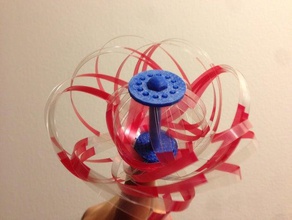 sihirli değnek işidir mekanik oyuncaklar doğum günü kabarcık çocuklar eğlenceli oyuncak parti iyilik pp3dp siluet spinner iplik sopa spin Yukarı 3d print model - Mito3D