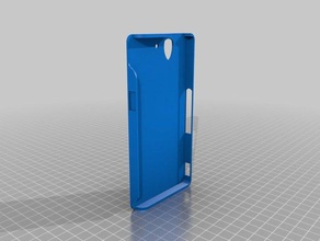 simple xperia case mobile phone sony 3d print model - Mito3D