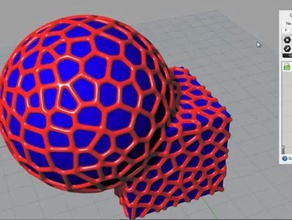 voronoi herhangi bir yüzey sanat üzerine mesh 3d print model - Mito3D