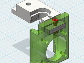 fan mount e3d v5 extruder bulldogxl printer parts bulldog xl e3dv5 k8200 3d print model - Mito3D