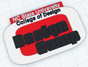 ncsu college design camp signs logos pin 3d print model - Mito3D