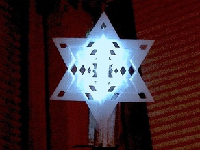 árvore da caveira iluminada estrela de davi esculturas natal hanukah férias diodo emissor luz makerbotornaments 3d print model - Mito3D