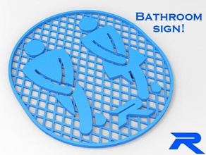 banyo işareti su dolabı tuvalet 3d print model - Mito3D