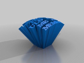 newwritelib signos y logotipos fuente letras openscad escribir remix scad escultura texto palabra 3d print model - Mito3D