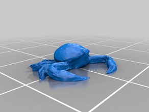 mottled purse crab biology 123d catch animal marine spider 3d print model - Mito3D