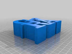 meu word personalizados escultura - gara esculturas personalizado 3d print model - Mito3D