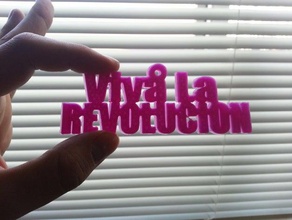 viva revolucion Schmuck Halskette revolution 3d print model - Mito3D