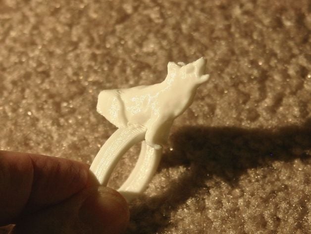 wolf ring rings 3D print model - Mito3D