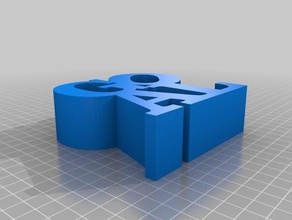 angepasste word-Skulptur Ziel Skulpturen kundengebundene 3d print model - Mito3D