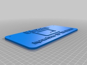 tarjeta ejezeta lrg Schilder & logos kundengebundene 3d print model - Mito3D