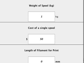 Stampa 3d calcolatore di costo La stampa Stampante android app applicazione filamento 3d print model - Mito3D