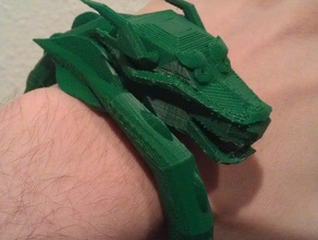 dragon bracelet bracelets lowpoly 3d print model - Mito3D