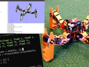 spidey open-source parametric robotics platform robot spider 3d print model - Mito3D