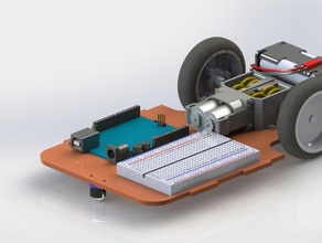 corte a laser carduino chassi de engenharia arduino o bluetooth carro electro robô 3d print model - Mito3D