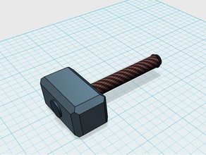 mjolnir - Spielzeug Spiele 3ducation 3d-Drucker 3d-drucken hammer marvel thor 3d print model - Mito3D