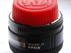 bouchon nikon monture f-lentilles de la caméra reflex numérique lenscap photographie 3d print model - Mito3D