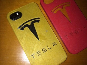 tesla iphone 55s case resized mobile car customized electric 3d print model - Mito3D