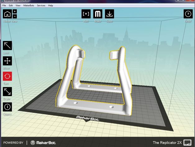 bobina di filamento montaggio a parete 3d la stampante accessori 3D print model - Mito3D