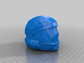 odst casque accessoires de jeu chute halo 3 orbital rookie un choc trooper 3d print model - Mito3D