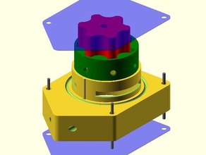 gerotor Pumpe mk 6 Teile nicht löschen-tags rotary Wasser pu Wasser-Pumpe 3d print model - Mito3D