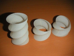 extruded ellipse other 3d art reprap screw thread twisted 3d print model - Mito3D