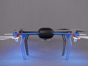 iris iris+ del prop guards electronics 3dr adafruit adapter arduino autonomous diy drone mount neopixel quadcopter trinket 3d print model - Mito3D