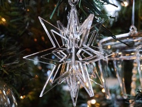 snowflake christmas tree ornament decor lasercut 3d print model - Mito3D
