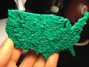 pocket unemployment map united states learning computational county data economics model usa 3d print model - Mito3D
