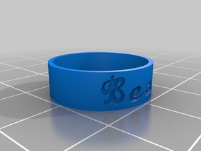beau los anillos personalizado 3d print model - Mito3D