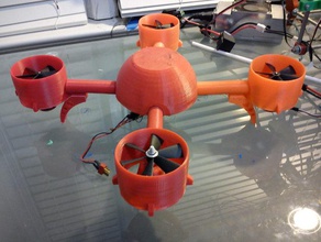 ducted fan quad copter rc vehicles quadcopter 3d print model - Mito3D