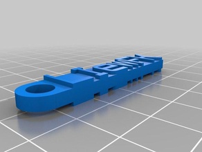 my customized message keychain organization 3d print model - Mito3D