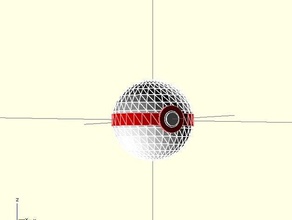 pokeball 3d drucken openscad pokemon 3d print model - Mito3D