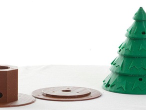 blinking christmas tree different base decor 3d print model - Mito3D