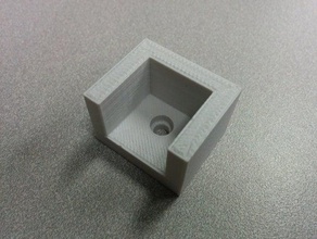 square rod tubing wall bracket organization customizer holder tube 3d print model - Mito3D