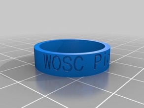 wosc Pioniere ring Ringe college kundengebundene western 3d print model - Mito3D