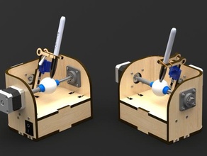 laser cut sphere-o-bot art tools eggbot 3d print model - Mito3D
