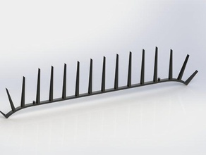 bird spikes imperial mailboxes 2014 version outdoor garden clip deflect iron needles repellent sheild soike strip 3d print model - Mito3D