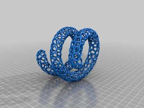 voronoi twisted bangle Schmuck 3d print model - Mito3D