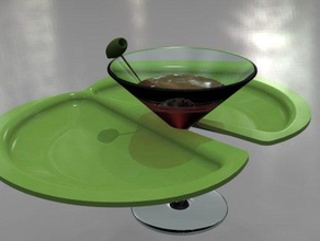 aperitivo de la bandeja 2 cocina comedor vidrio 3d print model - Mito3D