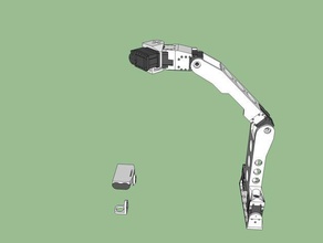 acadêmico aberto robô kit de 5 graus liberdade braço usando dynamixel ax-12a servos robótica 3d print model - Mito3D