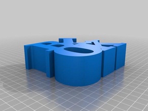 palavra escultura blok esculturas personalizado 3d print model - Mito3D