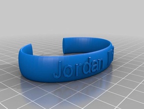 jordan mensaje de la banda las pulseras personalizado 3d print model - Mito3D