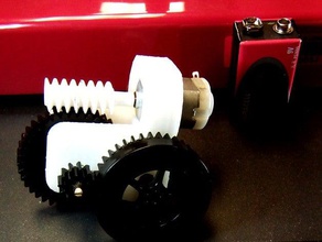Schneckenrad Getriebe gear box in der Robotik Autos Spaß Spielzeug 3d print model - Mito3D